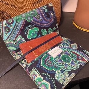 Vera bradley travel wallet book cover